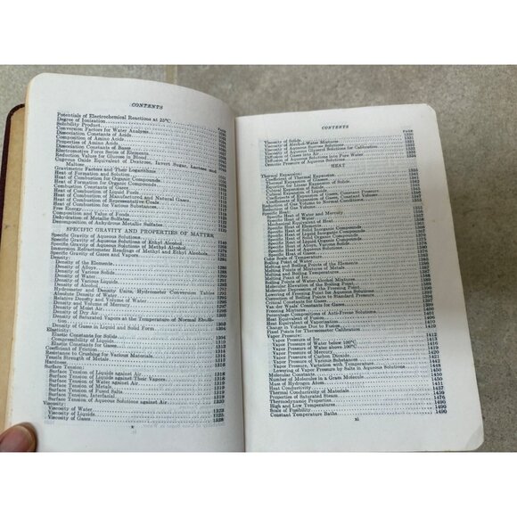 Handbook Of Chemistry & Physics 23rd Edition 1939 Hardcover Chemical Rubber Co. - Picture 14 of 16